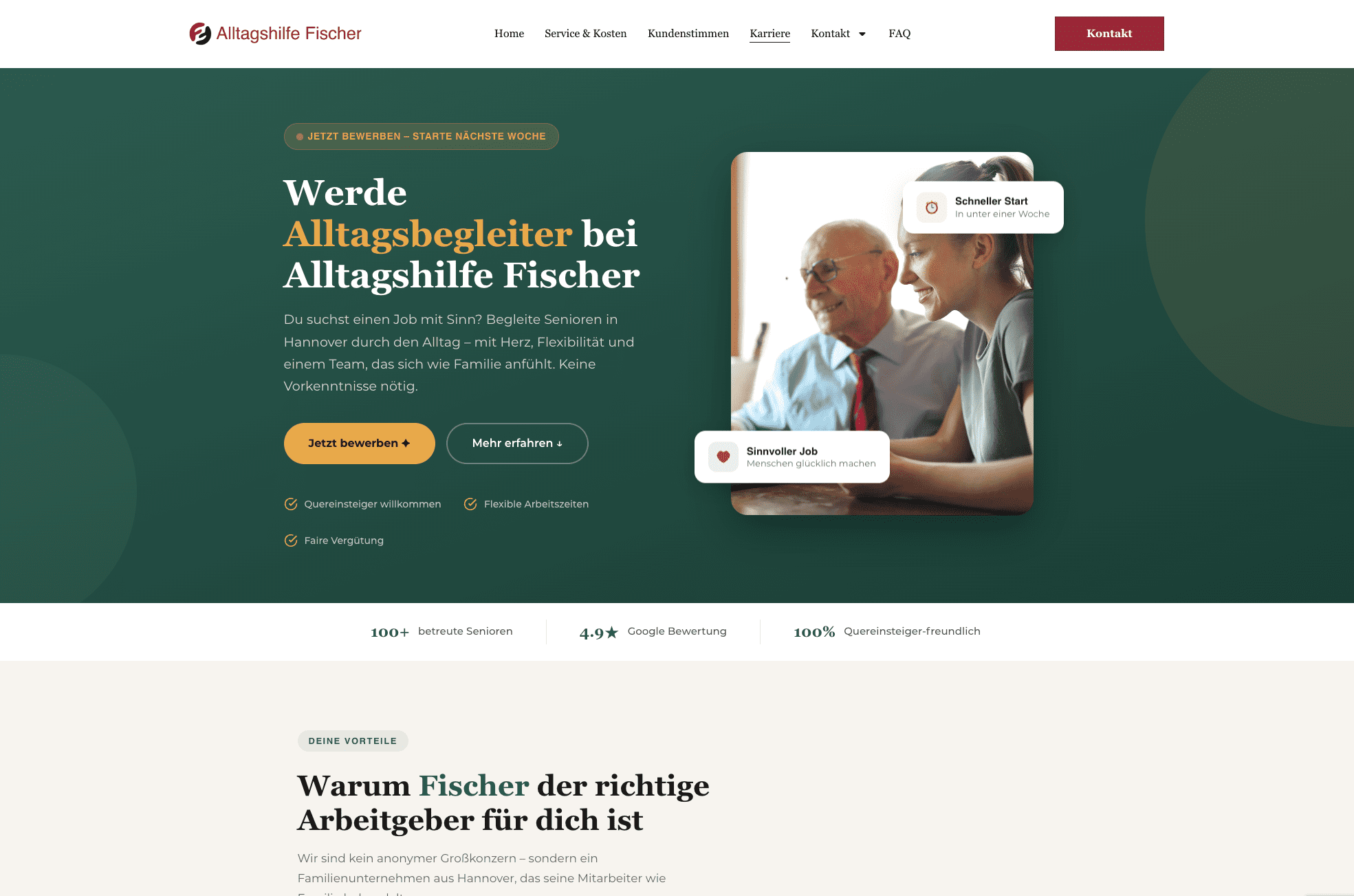Website Referenz – Alltagshilfe Fischer